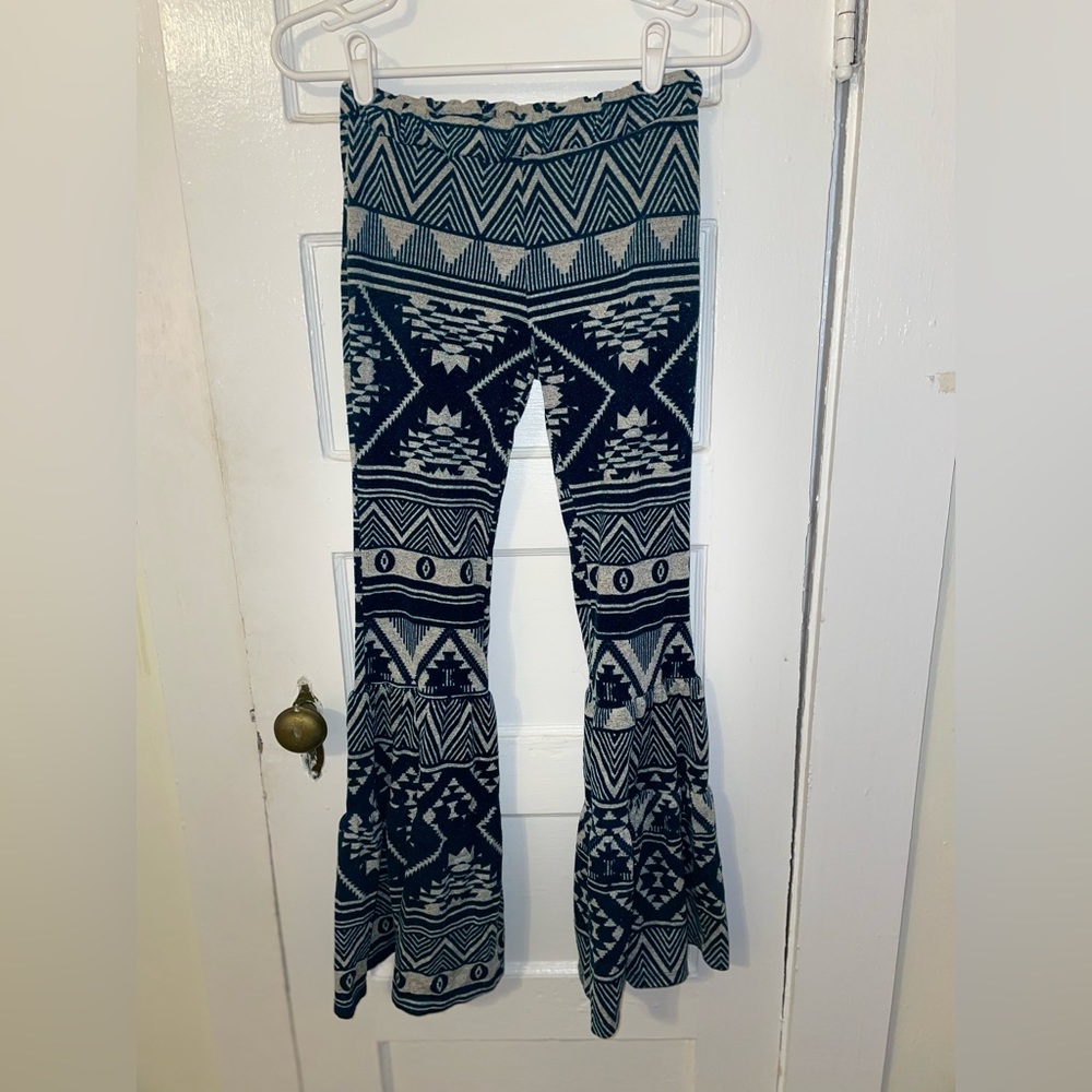 Tribal Patteren Hippy Flare Pants